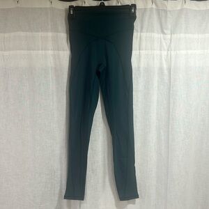 Aerie OFFLINE Goals High Waisted Ribbed Legging- Deep Green